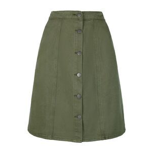 Denim Short Button Down Jeans Skirts Army Green